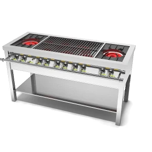 Bếp hàm 1500mm - 2 họng to 6 họng nhỏ